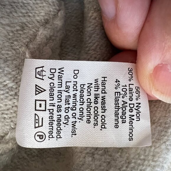 Madewell Cowl Neck Viewpoint Sweater Dress Alpaca Blend Knit Soft Gray Sz Small - Picture 10 of 10